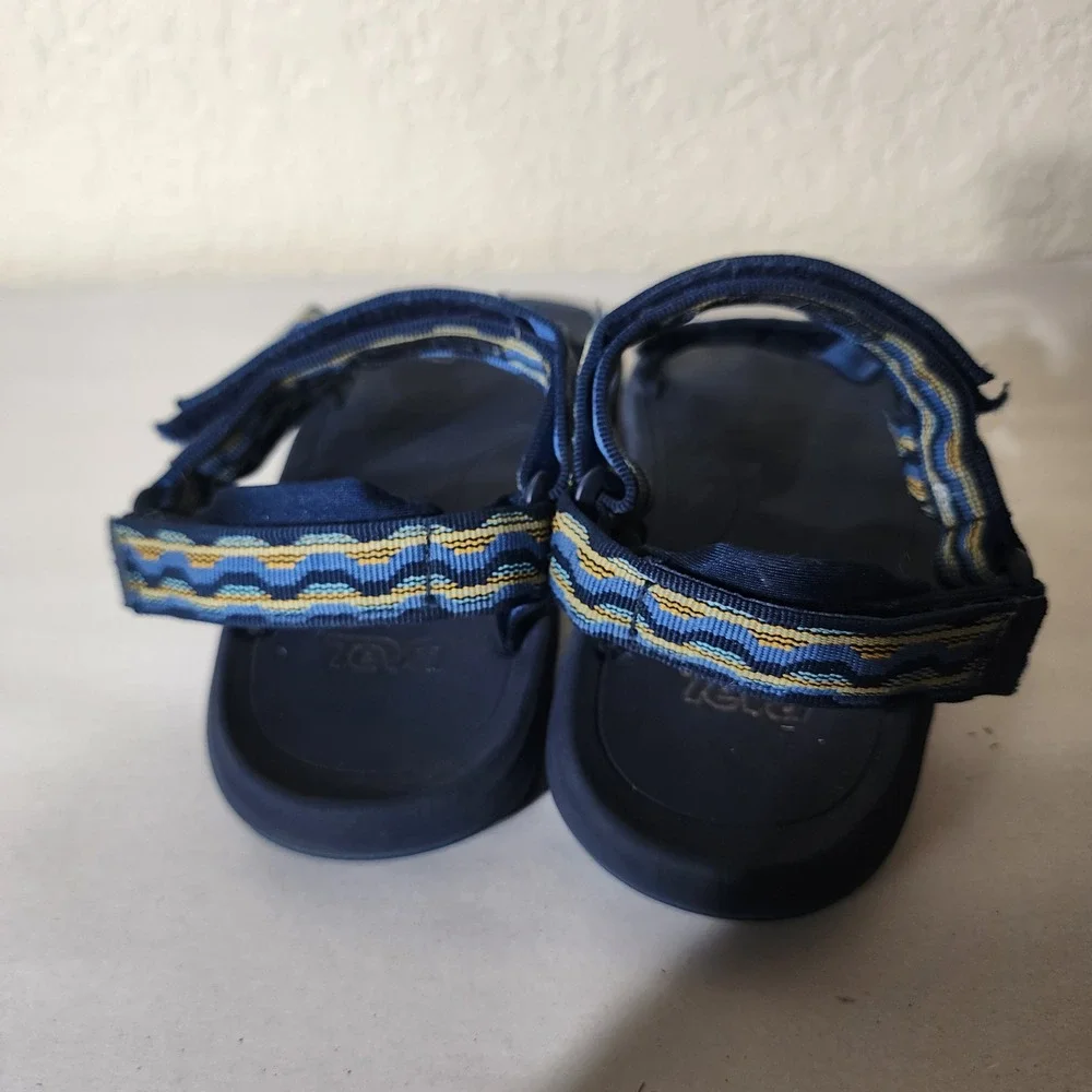 Teva Hurricane XLT2 Navy Blue Geometric Strappy Hiking Sandals 1019390Y Kids 6